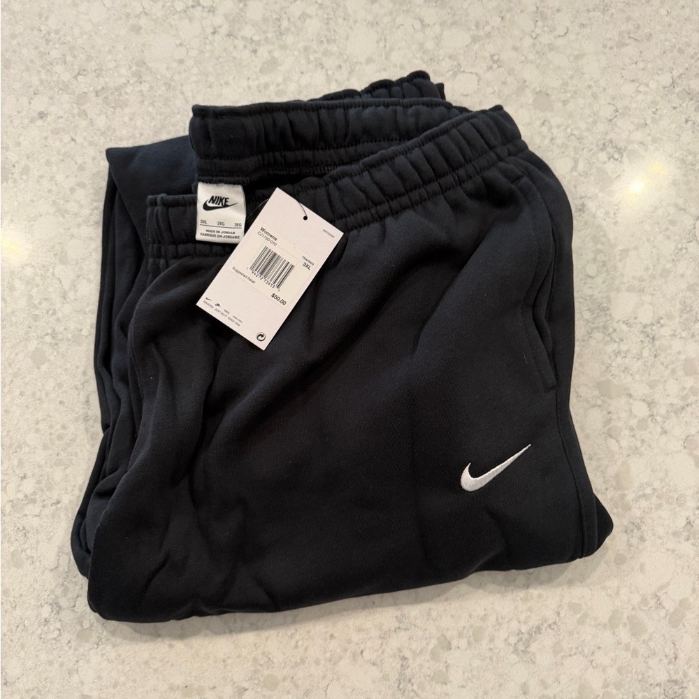 Nike Black Joggers with White Swoosh - Women's